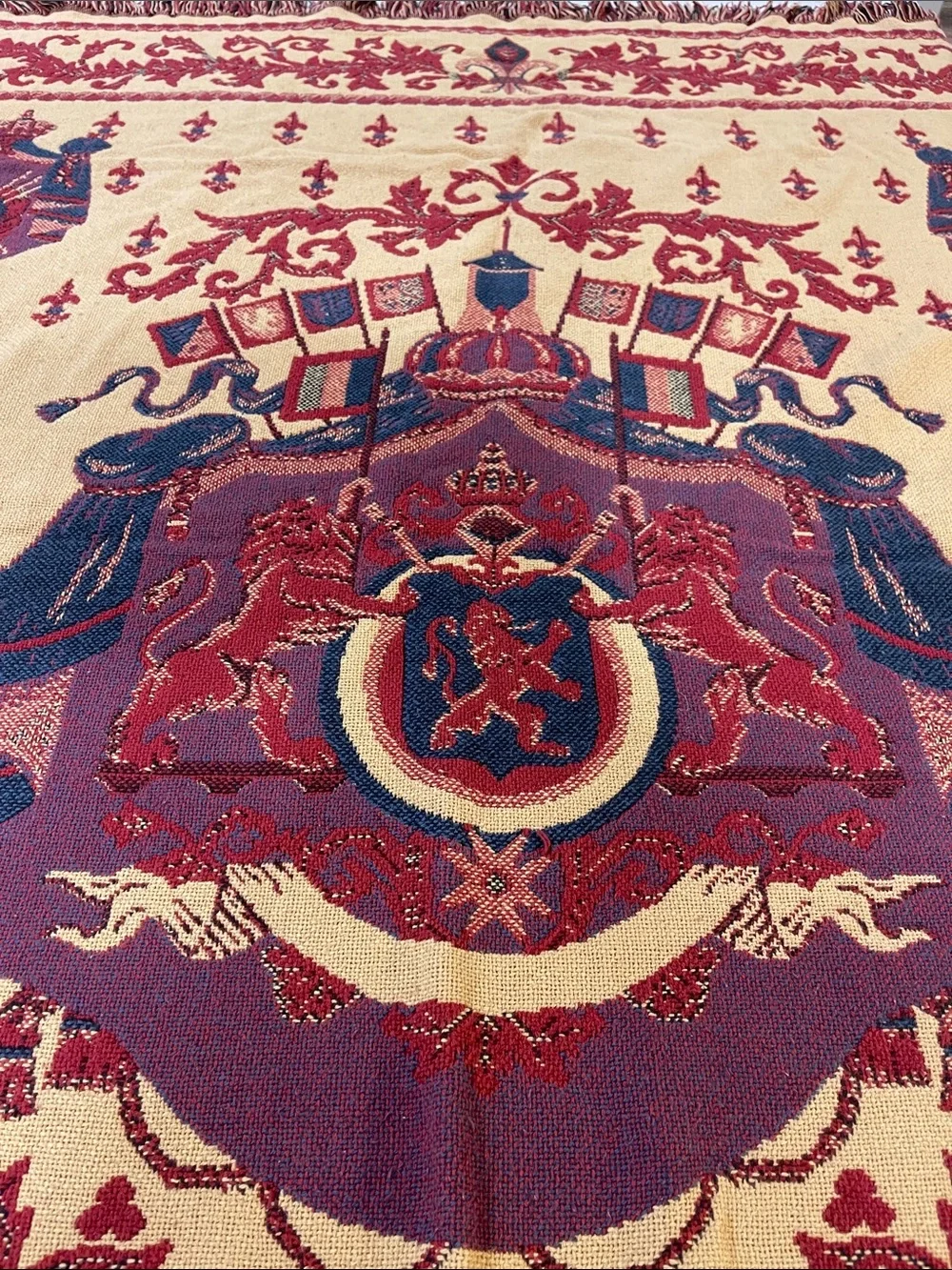 Vintage Goodwin Weavers Royal Arms Throw/Blanket